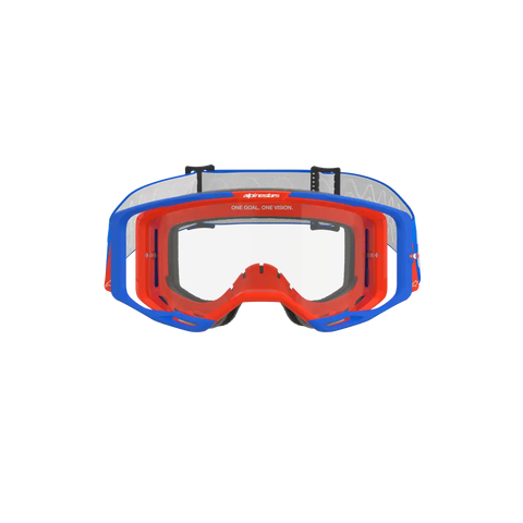 Goggles Alpinestars Vision 8 Wordmark Blue/Orange, Clear Lens