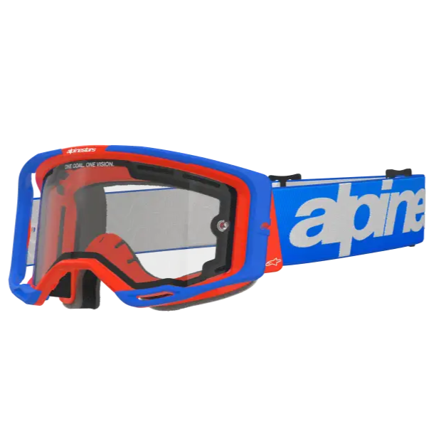 Goggles Alpinestars Vision 8 Wordmark Blue/Orange, Doble Panel de Lente