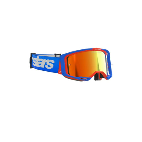 Goggles Alpinestars Vision 8 Wordmark Blue/Orange, Red Mirror Lens