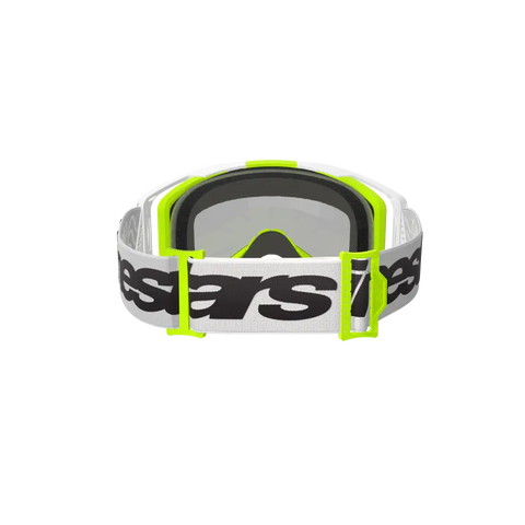 Goggles Alpinestars Vision 8 Wordmark White/Yellow Fluo, Mirror Silver Lens