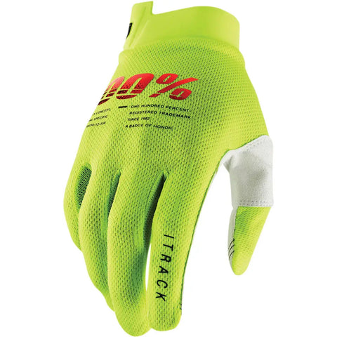 Guantes 100% Itrack Fluo Yellow