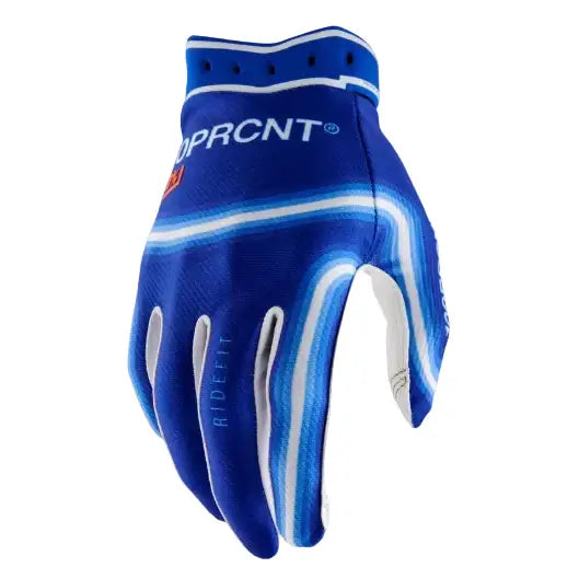 Guantes 100% Ridefit Moto/MTB Electric Blue
