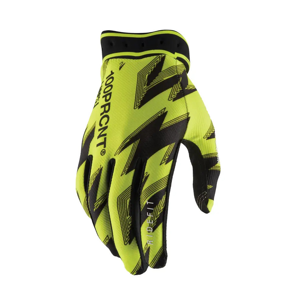 Guantes 100% Ridefit  Fluo Yellow/Black