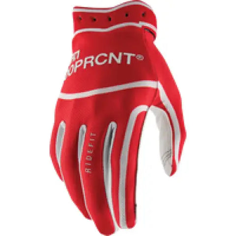 Guantes 100% Ridefit Red
