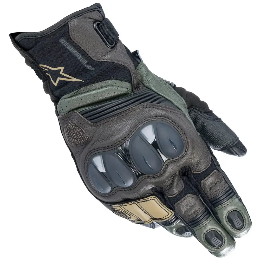 Guantes Alpinestars Belize V2 Drystar Black/Forest/Brown