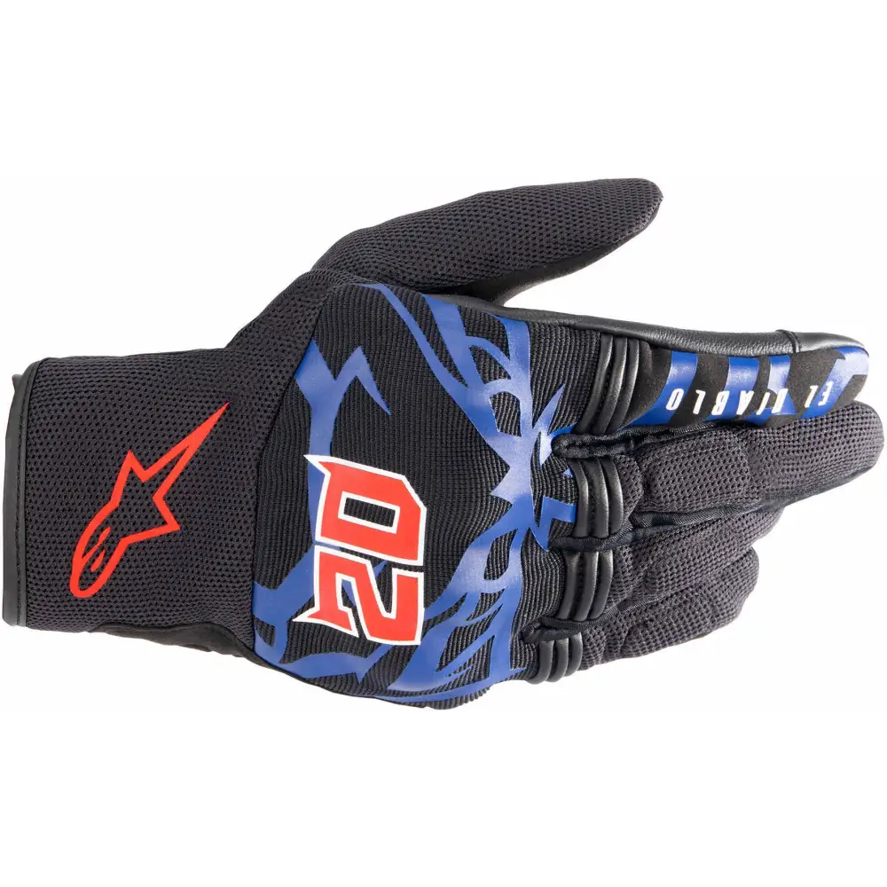 Guantes Alpinestars Copper FQ 20 Black/Blue/Bright Red