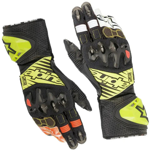 Guantes Alpinestars GP Tech v2 Black/Yellow Fluo/White/Red Fluo