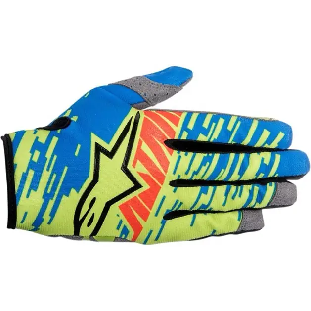 Guantes Alpinestars Racer Braap Blue/Lime/Green/Red