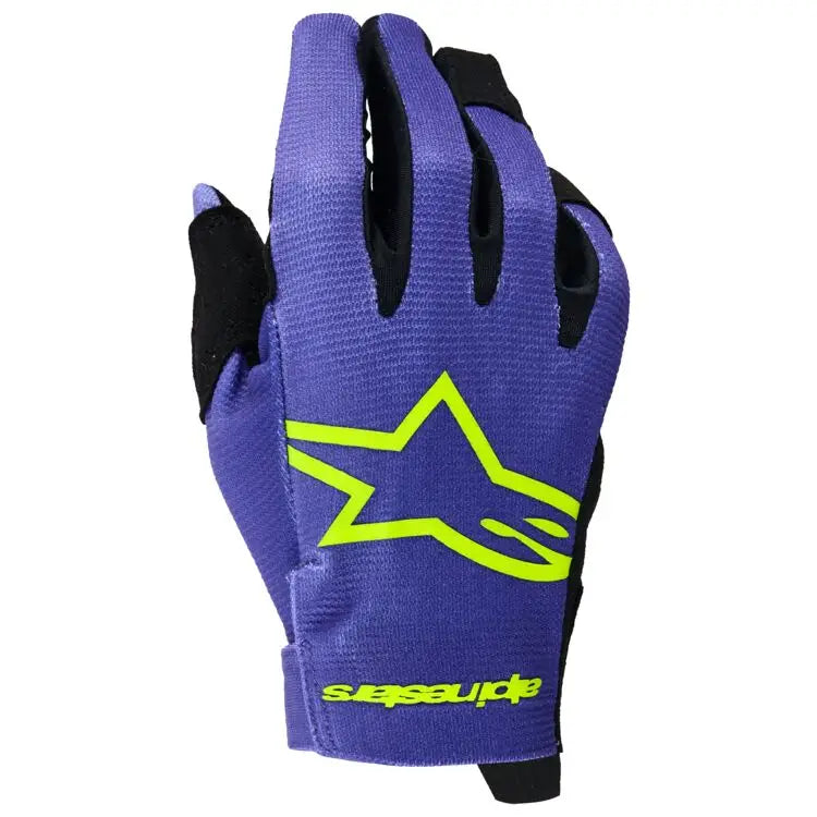 Guantes Alpinestars Radar para Niño Purple/Yellow Fluo
