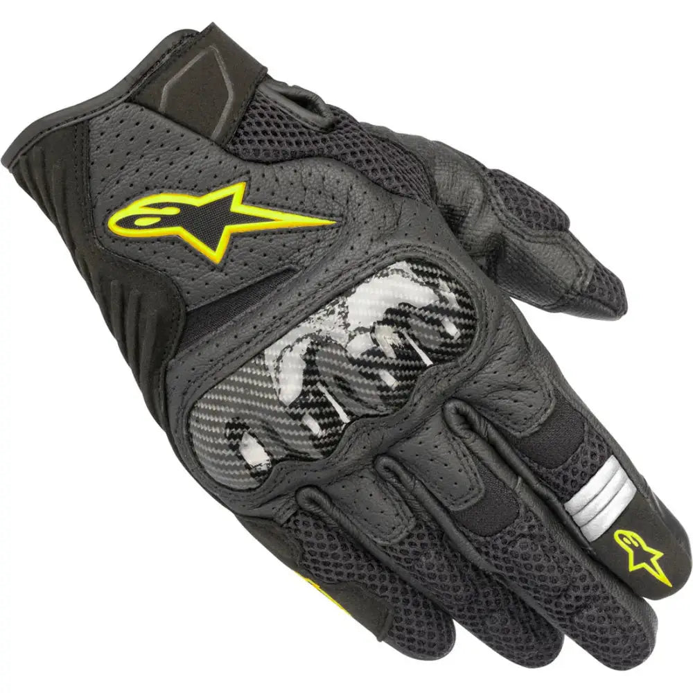 Guantes Alpinestars SMX-1 Air v2 Black/Fluo Yellow