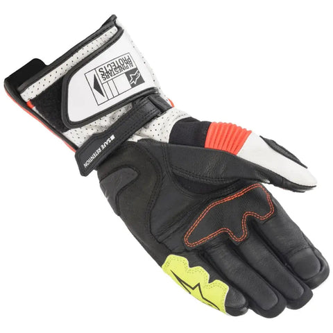 Guantes Alpinestars SP-2 V3 White/Red Fluo/Black