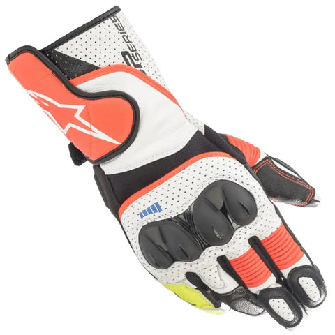 Guantes Alpinestars SP-2 V3 White/Red Fluo/Black