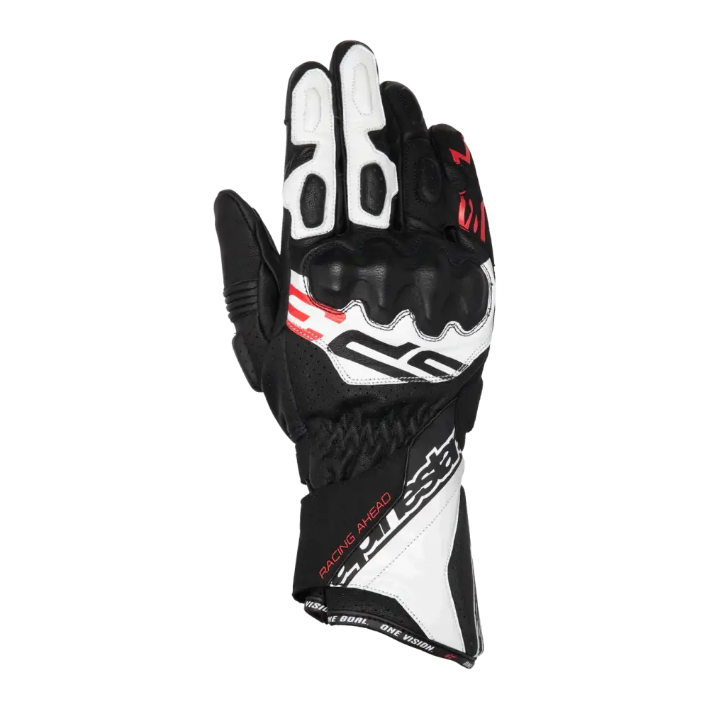 Guantes Alpinestars SP-3 Black/White/Red Fluo