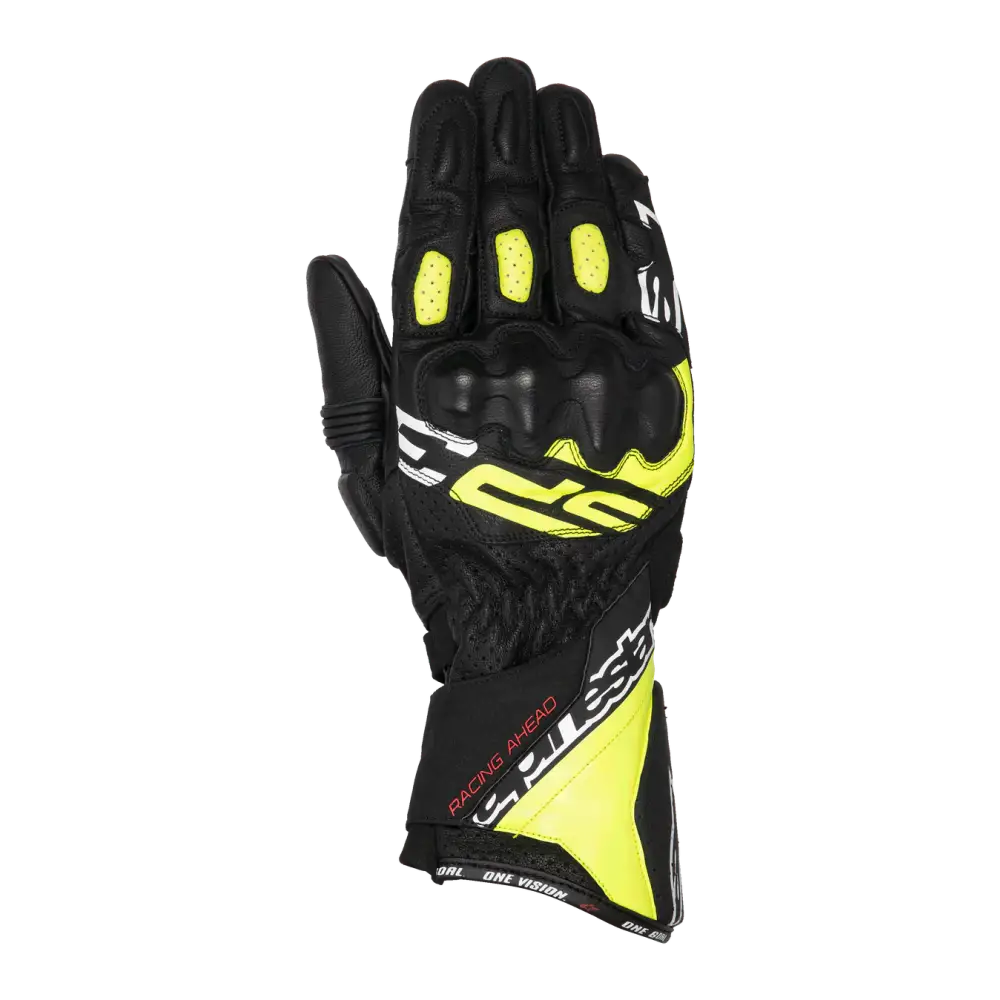 Guantes Alpinestars SP-3 Black/Yellwo Fluo/White