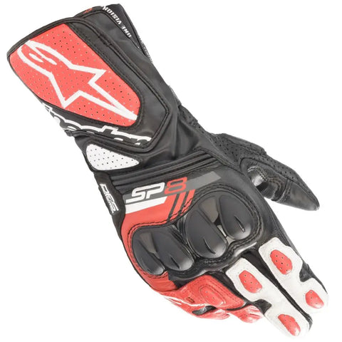 Guantes Alpinestars SP-8 V3 Black/White/Bright Red