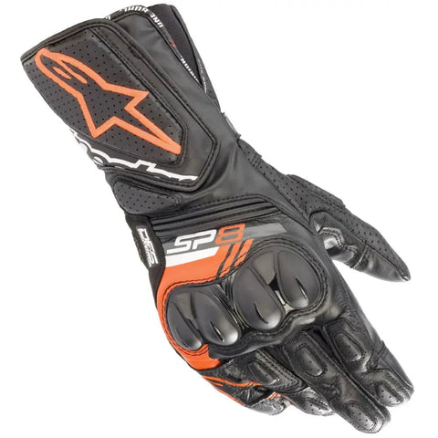 Guantes Alpinestars SP-8 V3 Black/Red Fluo