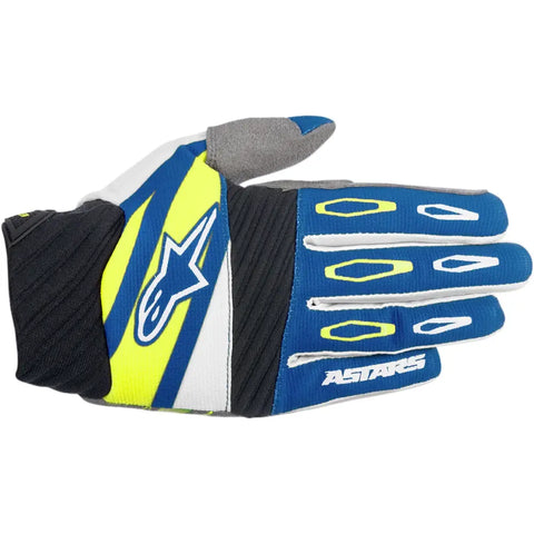 Guantes Alpinestars Techstar Factory Navy/White/Yellow Fluo
