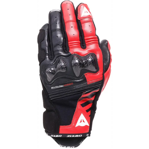 Guantes Cortos Dainese Reacto Carbon Black/Red Lava
