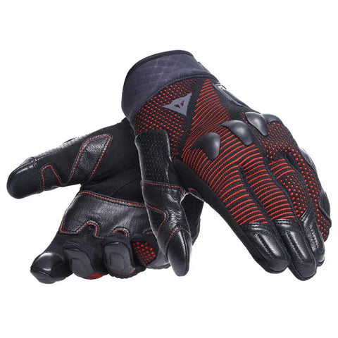 Guantes Cortos Dainese Unruly Ergo-Tek Black/Neon-Red