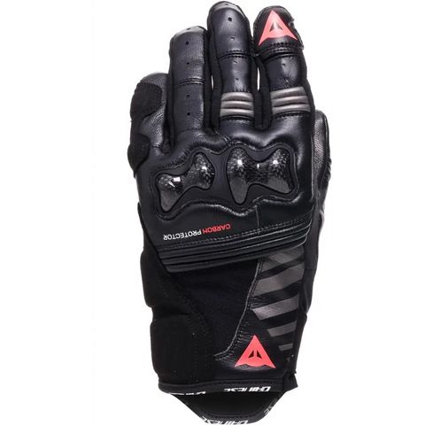 Guantes Cortos de Mujer Dainese Reacto Carbon Black/Fluo Pink