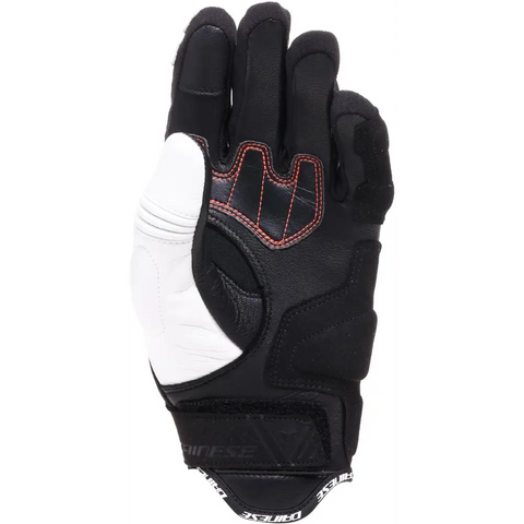 Guantes Cortos de Mujer Dainese Reacto Carbon Black/White/Red Fluo