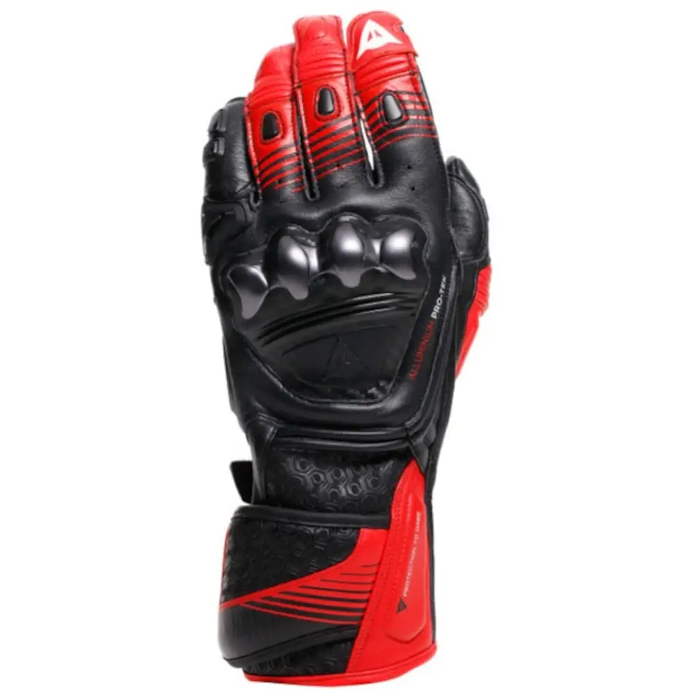 Guantes Dainese Fiero Metal Black/Red Lava/White