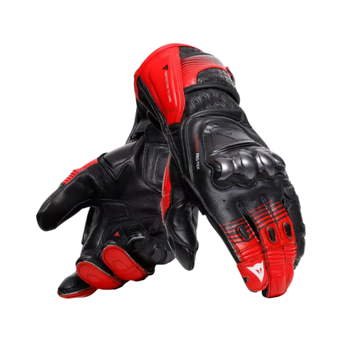 Guantes Dainese Fiero Metal Black/Red Lava/White