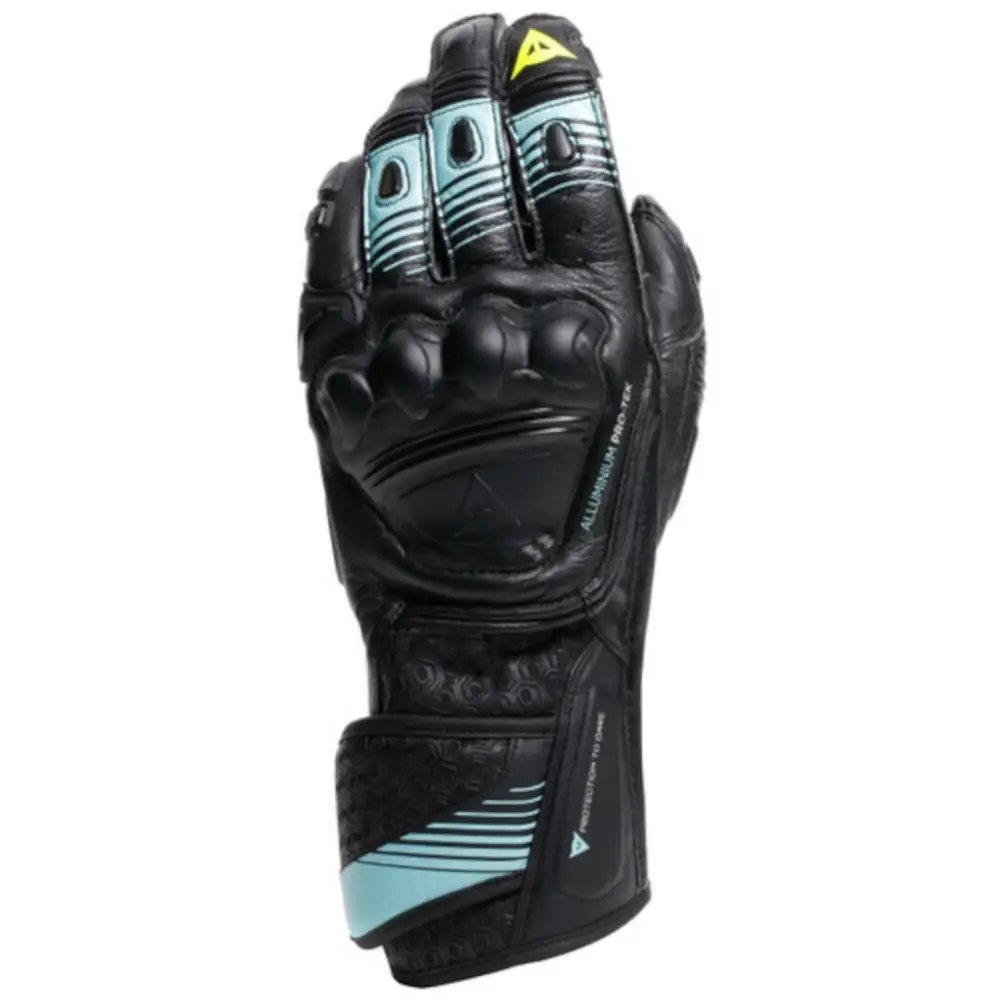 Guantes Dainese Fiero Metal Black/Water/Yellow Fluo
