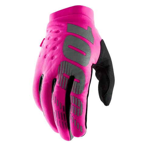 Guantes de Mujer 100% Brisker para Frío, Neon Pink/Black