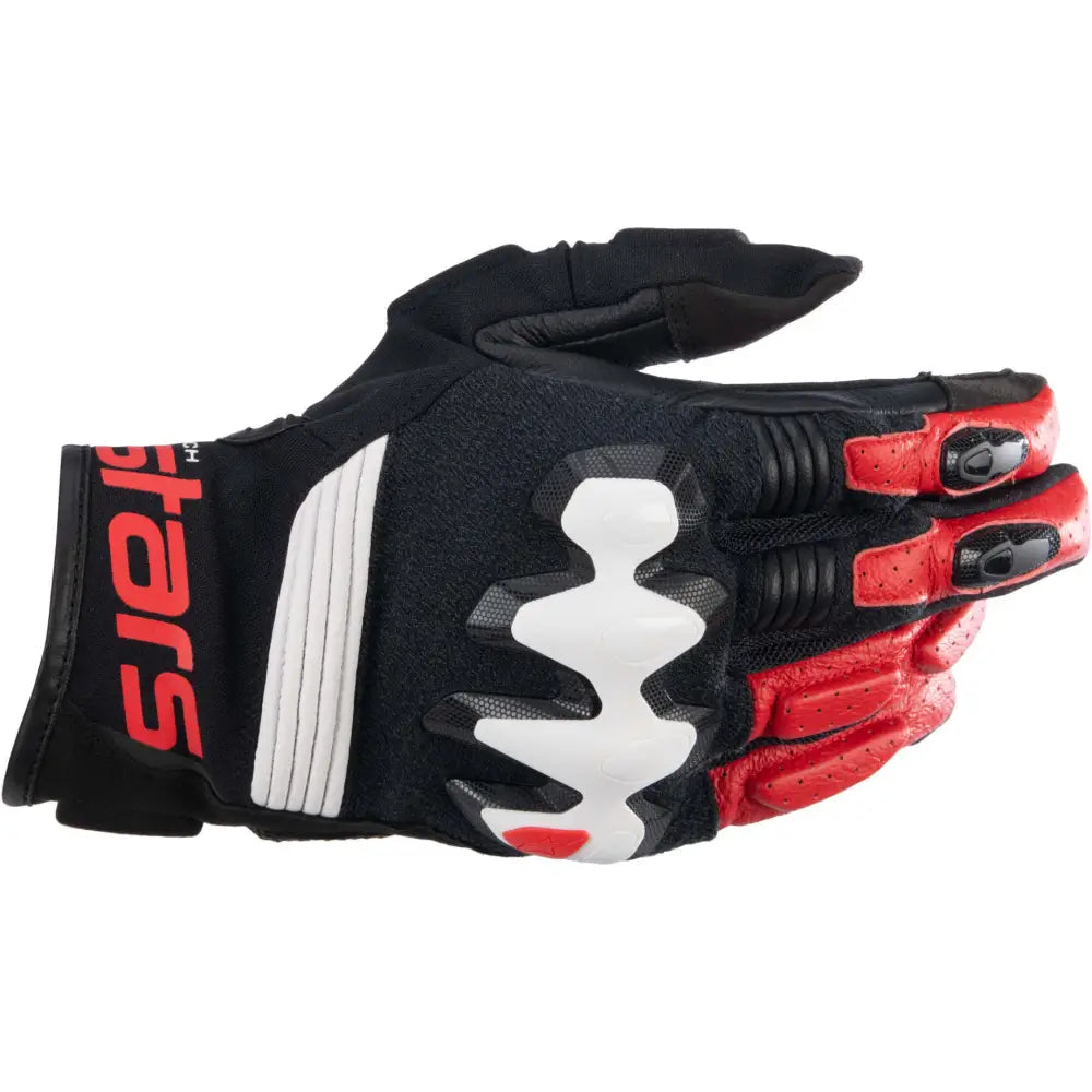 Guantes de Piel Alpinestars Halo Black/White/Bright Red