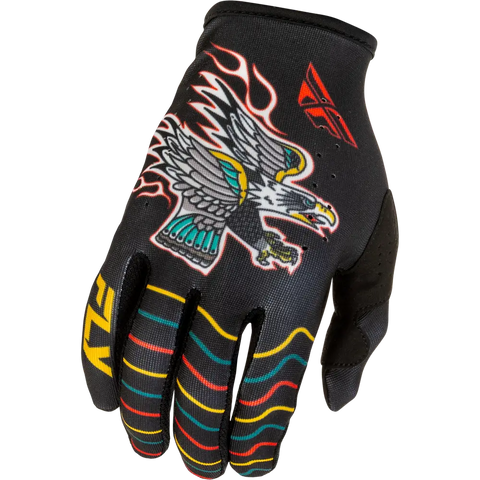 Guantes Fly Racing Lite Americana Black/Red/Gold