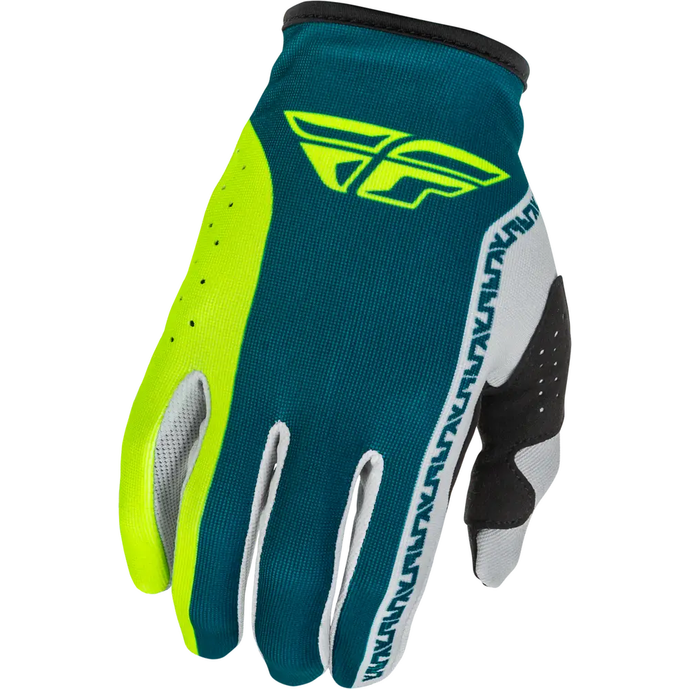 Guantes Fly Racing Lite Grey/Lime/Teal