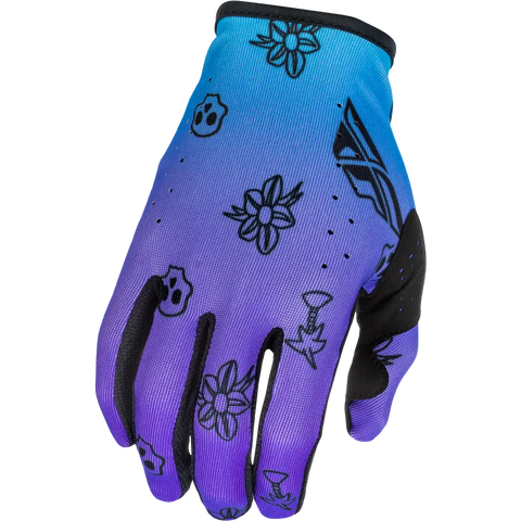 Guantes Fly Racing Lite Outline Purple/Blue/Black