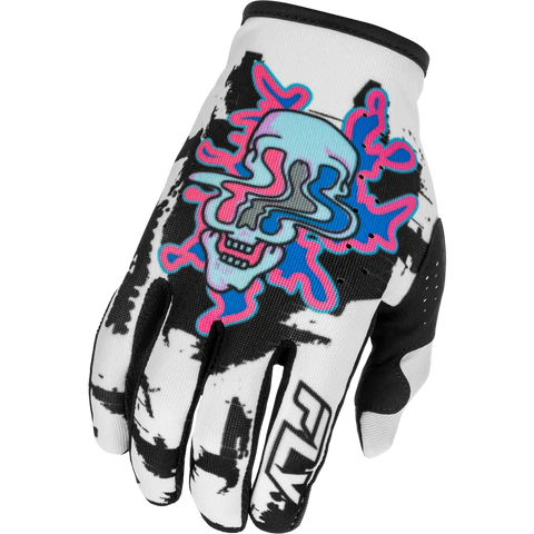 Guantes Fly Racing Lite Warp White/Blue/Pink