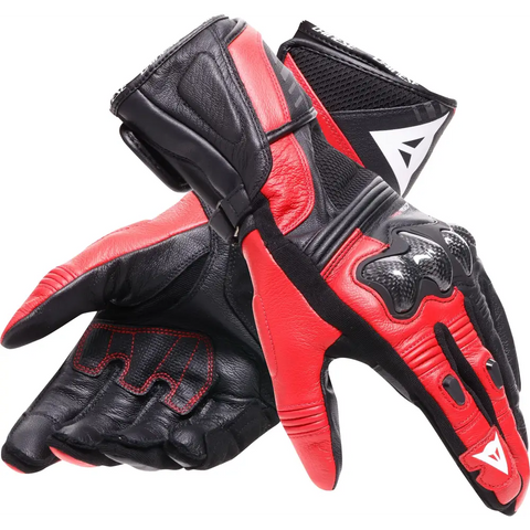Guantes Largos Dainese Reacto Carbon Black/Red Lava