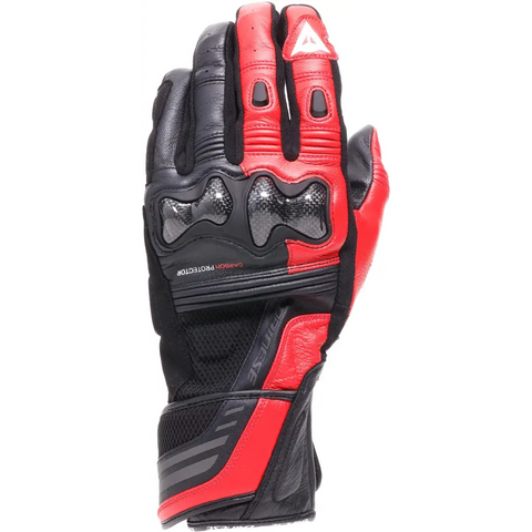 Guantes Largos Dainese Reacto Carbon Black/Red Lava