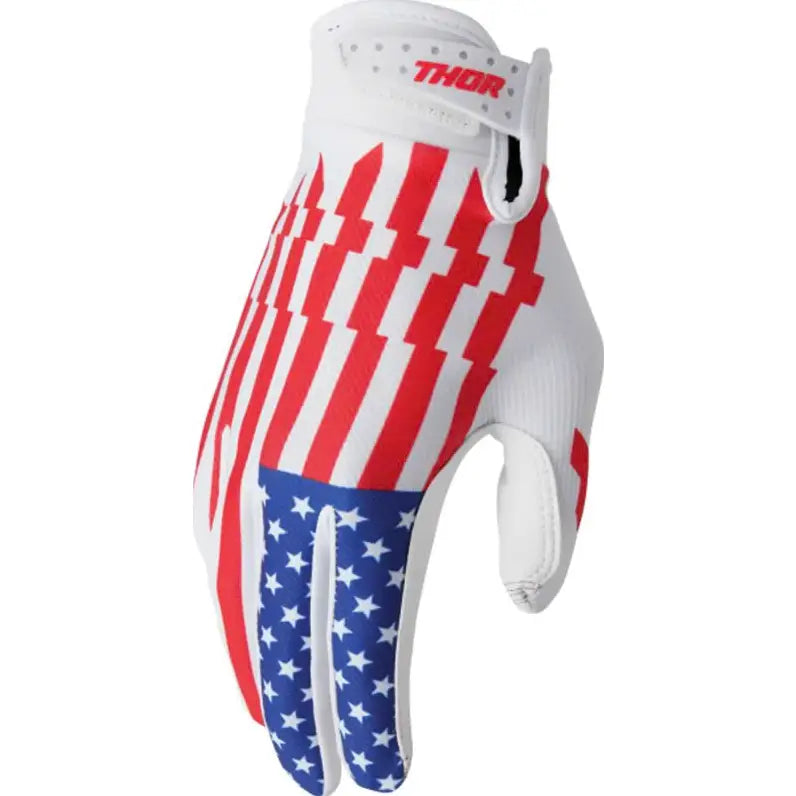 Guantes para Niño Thor Youth Launchmode Patriot Red/White/Blue