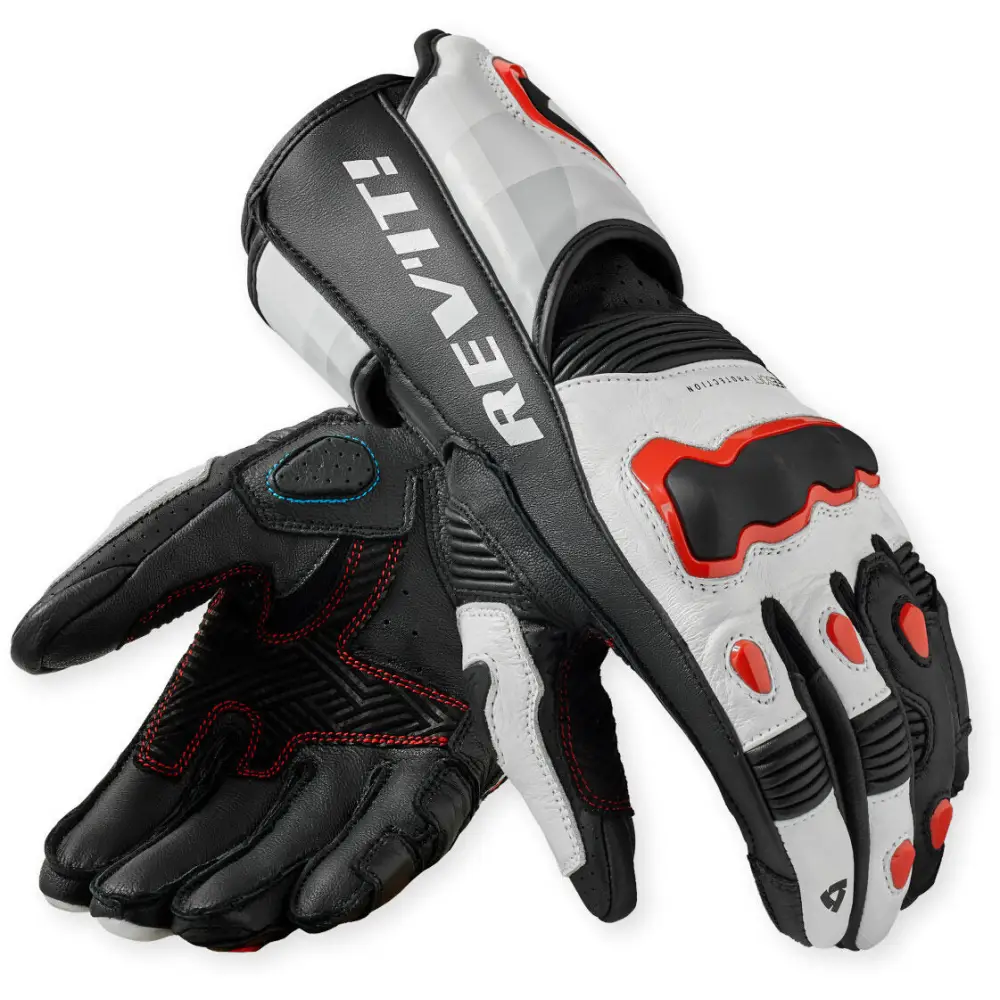 Guantes REV’IT! Quantum 3 White/Neon Red