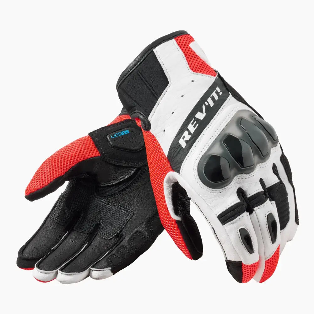 Guantes REV'IT! Ritmo Black/Neon Red