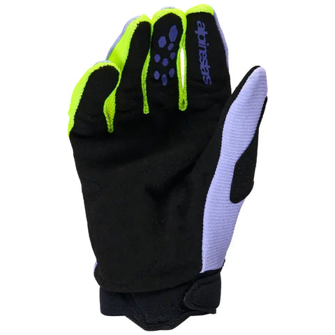 Guantes Youth Alpinestars Full Bore V2 para Niño Purple/Yellow Fluo