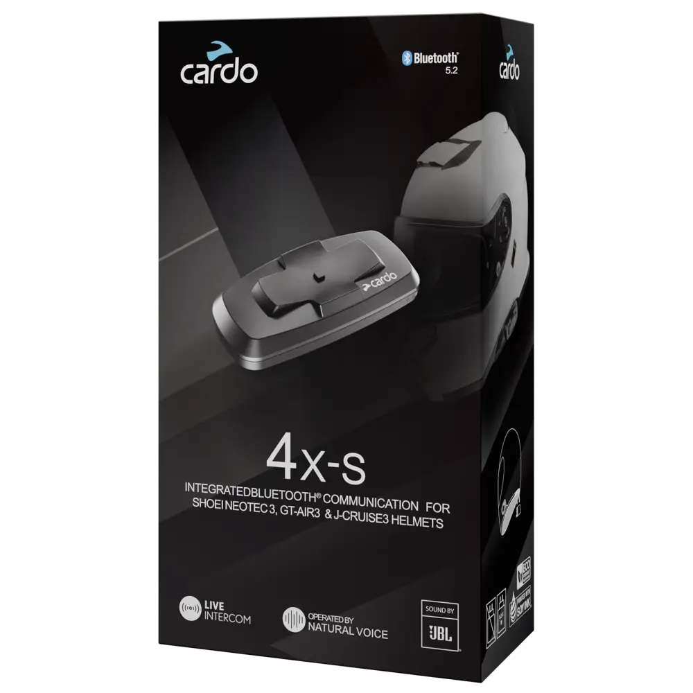 Intercomunicador Bluetooth Cardo 4X-S para Cascos Shoei
