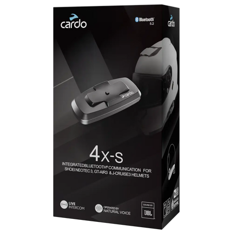 Intercomunicador Bluetooth Cardo 4X-S para Cascos Shoei