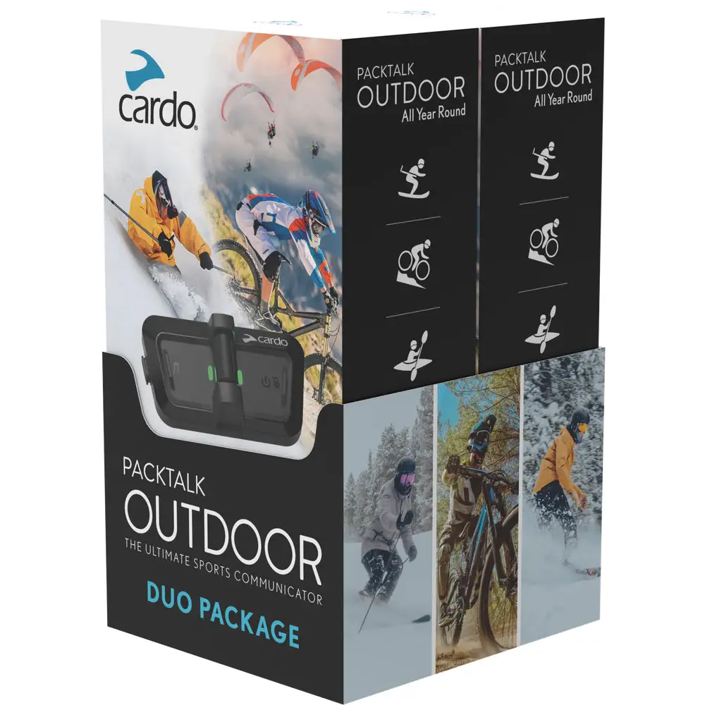 Intercomunicador Bluetooth Cardo PackTalk Outdoor Duo, Black