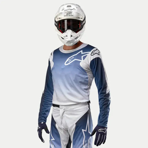 Jersey Alpinestars Racer Hoen White/Dark Navy/Light Blue