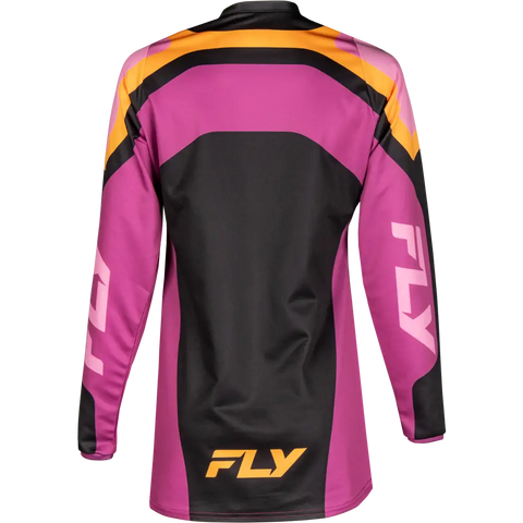 Jersey de Mujer Fly Racing F-16 Black/Mauve/Yellow