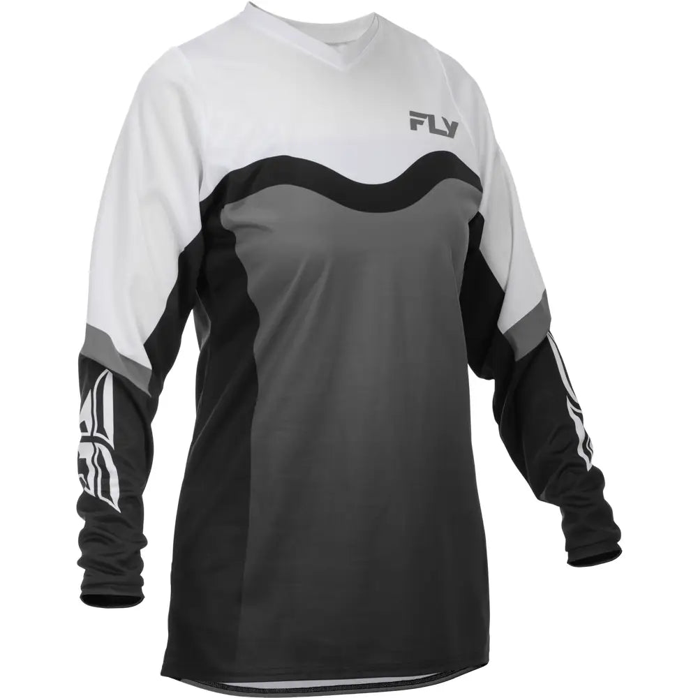 Jersey de Mujer Fly Racing F-16 Grey/Black/White