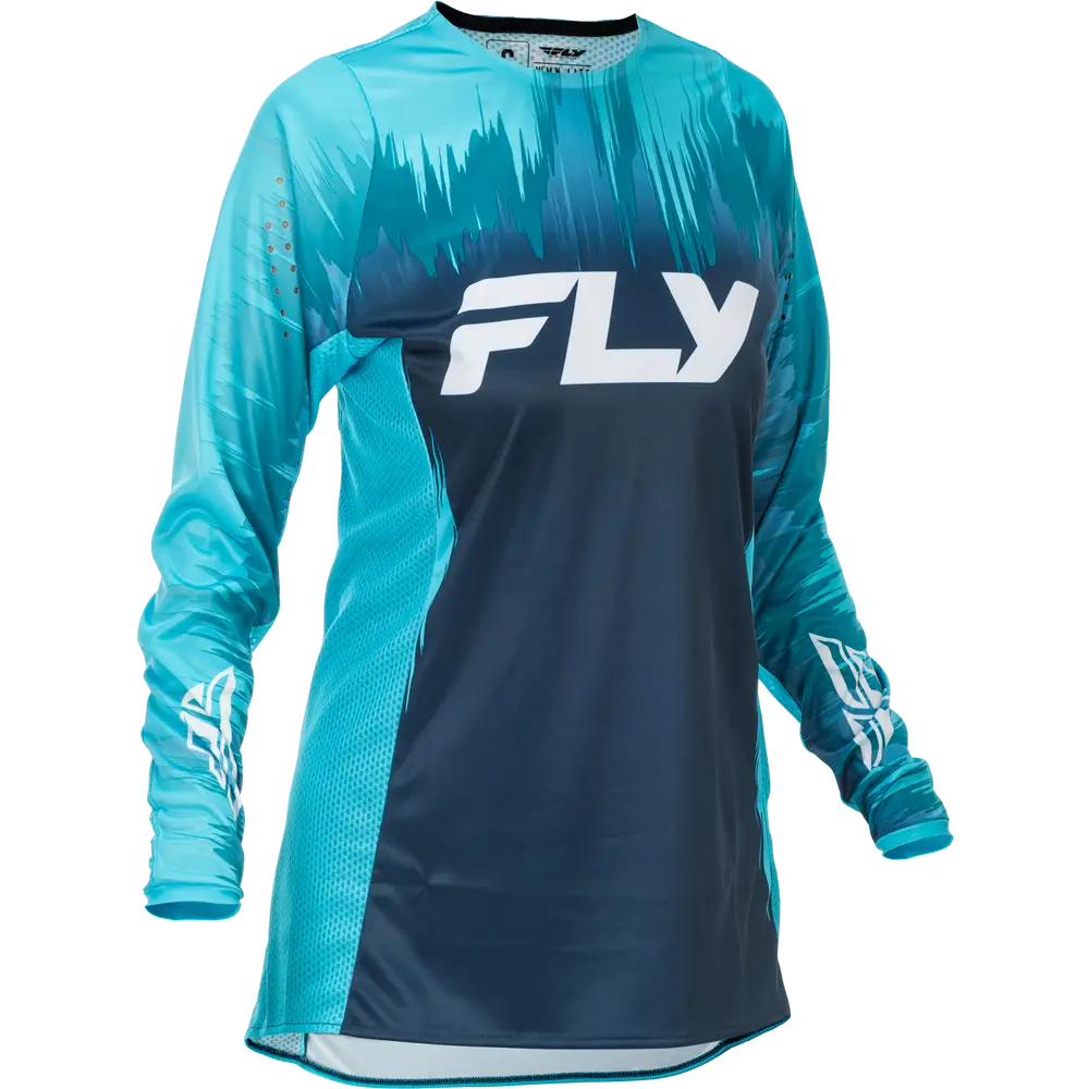 Jersey de Mujer Fly Racing Lite Aqua/Navy/White