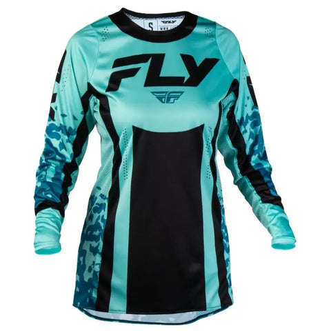 Jersey de Mujer Fly Racing Lite Aqua/Teal/Black