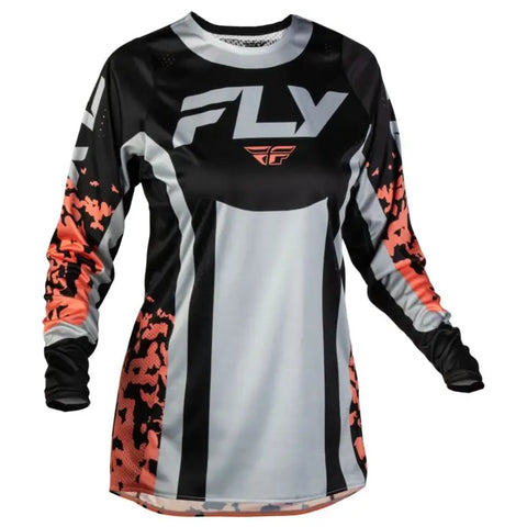 Jersey de Mujer Fly Racing Lite Black/Light Grey/Coral