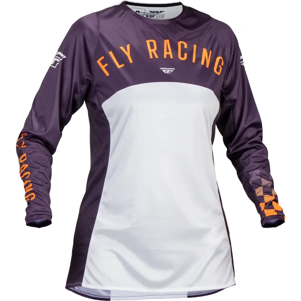 Jersey de Mujer Fly Racing Lite Deep Purple/White/Neon Coral